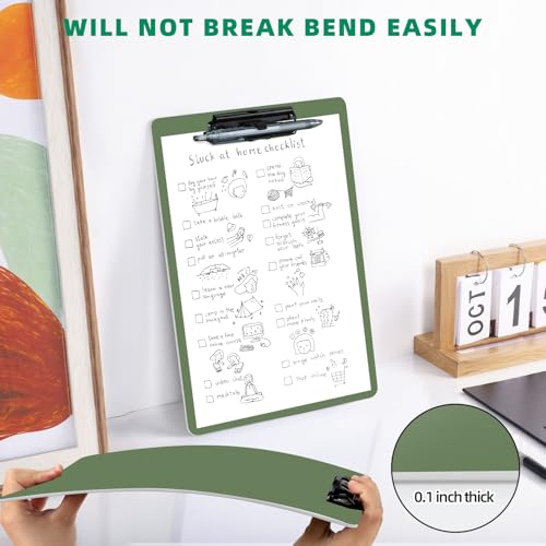 FRETONBA Clipboard with Pen Holder, Green - style: 1 Pack-Green