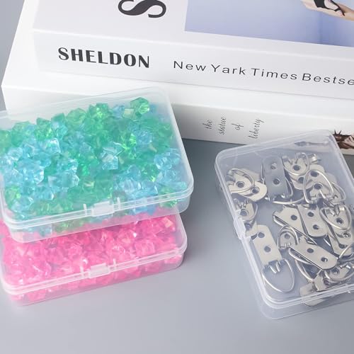 DUOFIRE Bead Organizer 24 Pack Clear Small Plastic Containers 4.4x3.3x1.1in - size: 4.4x3.3x1.1Inch(6 packs)