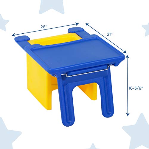 Children's Factory Edutray Desk Attachment for Cube Chairs for Kids, Blue - color: Blue