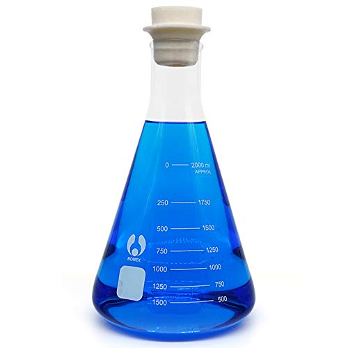 2000ml Narrow Mouth Graduated Erlenmeyer Flasks 1 Pack - size: 2000ml