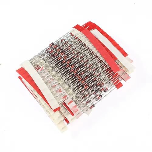 25 Values 250pcs 1W Zener Diodes Assortment Kit 3V 3.3V 3.6V 3.9V 4.3V 4.7V 5.1V 5.6V 6.2V 6.8V 7.5V 8.2V 9.1V 10V 12V 13V 15V 16V 18V 20V 22V 24V 27V 30V 33V Assorted Set
