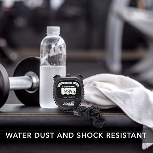 MARATHON Adanac 3000 Commercial Grade Digital Stopwatch Timer, Black - color: Black