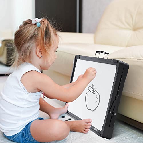Tankee Dry Erase Board, 16x12 Inches Double Sided Magnetic Small Whiteboard - color: Black, size: 16"W x 12"H