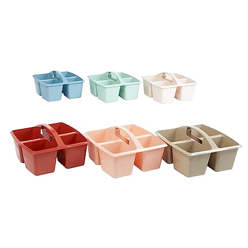 Really Good Stuff 4-Compartment Caddies, Boho, 6-Pack