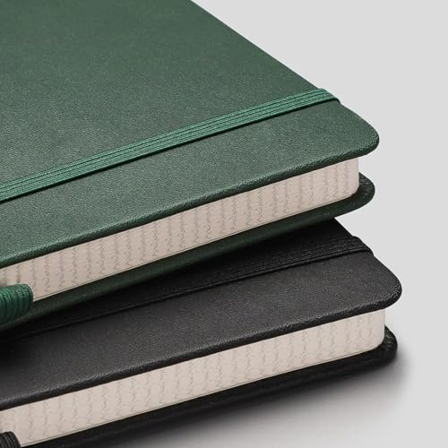 AHGXG Graph Paper Notebook, 384 Pages, 120GSM, A5 (5.7'' × 8.3'') - color: Blackgreen, size: A5