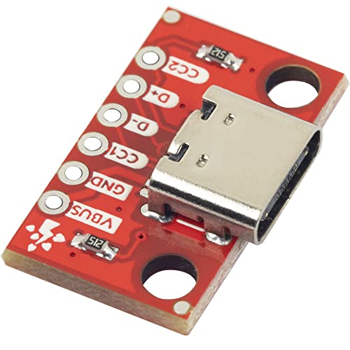 10pcs USB Type C Breakout Board Serial Basic Breakout Female Connector 2CC SBU 6Pin 2.54mm / 0.1" PCB Converter Board (2CC 5pcs+ CC/SBU 5pcs)