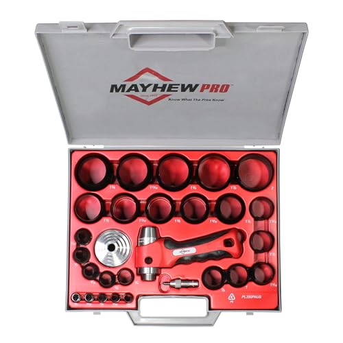 Mayhew Tools 66080 Hollow Punch, 26-Piece Set, Black - size: 26-Piece Set, style: SAE