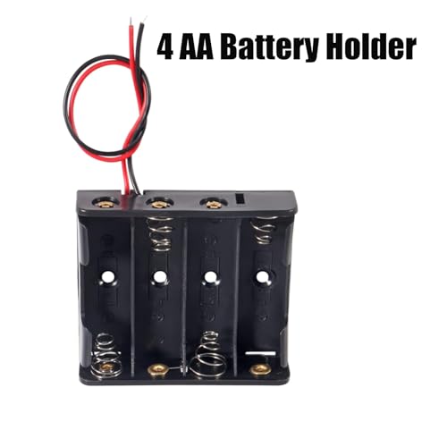 12pcs AA Battery Holder 4X 1.5V AA Battery Holder 4AA Battery Holder Case with Wires