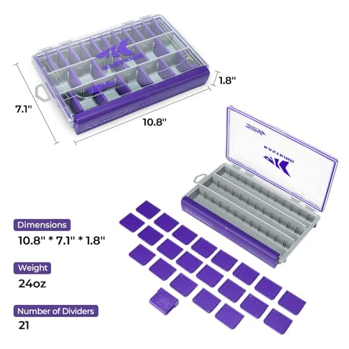 KastKing HyperSeal Waterproof Tackle Box, 3600 1 Pack, Purple - color: Purple, size: 3600(1 Pack)