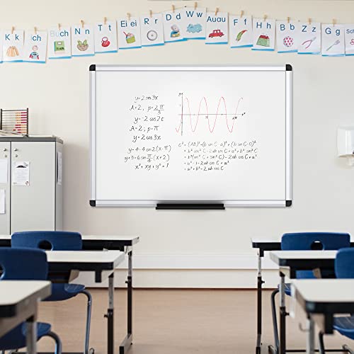 VIZ-PRO Magnetic Whiteboard, 48 x 24 Inches, Dry Erase Board for Wall - size: 48"W x 24"H