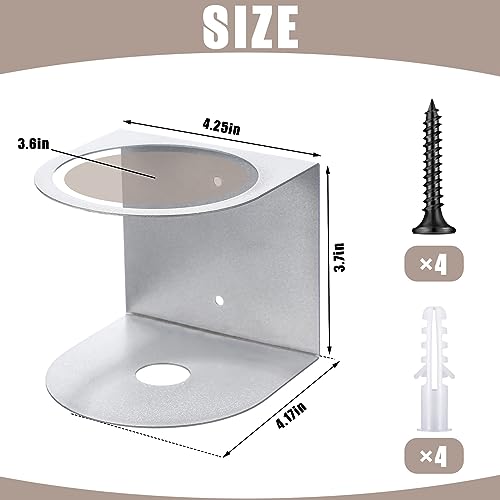 Gerrii 2 Pcs Spray Bottle Holder Wall Mount Stainless Steel Holder, Gray - color: Gray