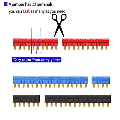 Electromagnetic Relay Jumper General Purpose Suitable for Socket HF41F-1Z-C2 Screw Terminal Connector Short Piece Connection Piece Red/Blue/Black 3 PCS - size: 3 Jumpers B+R+K