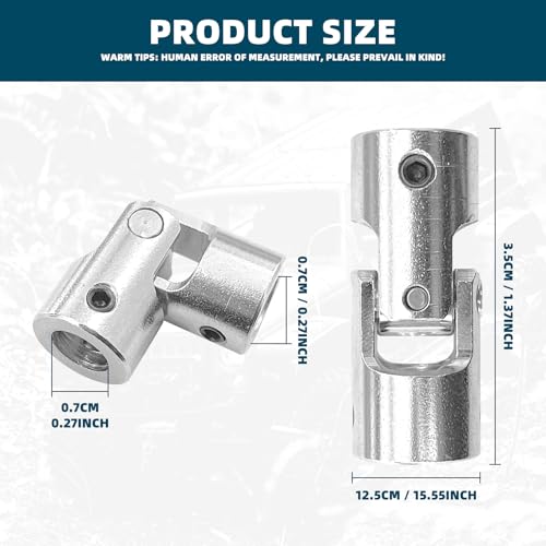 4 Pcs 8mm to 8mm Universal Joint Shaft Coupling