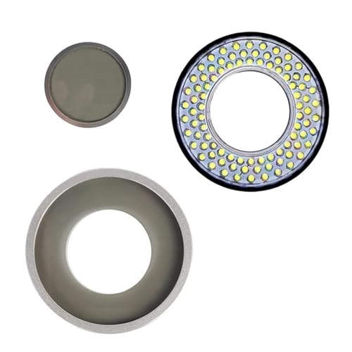 Polarized Led Ring Light for Microscope, 90 LED USB Microscope Ring Light Lamp Anti-Glare Illuminators Light Source for Industrial Digital Camera Phone Solder Repair Tools - color: Polarized Ring Light