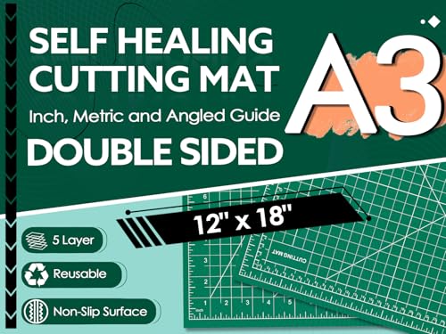 5 Packs Self Healing Cutting Mat Bulk 12"x18" Rotary Cutting Sewing Mats A3