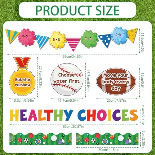 Sports Bulletin Board Decorations Back to School Classroom Decor - color: Sports
