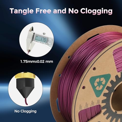 Creator HS PLA Filament 1.75mm, Abyssal Red 1KG/2.2lbs High Speed Chameleon PLA 3D Printer Filament for 3D Printer - color: Hs Pla Abyssal Red