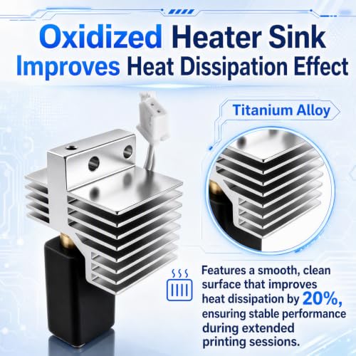 4PK Centauri Carbon 2 Hotend,0.2/0.4/0.6/0.8mm Hardened Steel Ceramic Heating,350°C Heat‑Resistant Print Head,500 mm/s High‑Speed Printing, Quick‑Detachable Wear‑Resistant Nozzle for Elegoo CC2 - color: 4 Pack CC2 Hotend Kir(0.2/0.4/0.6/0.8mm)