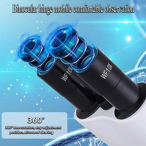 Compound Microscope,40X-2500X ,WF10x and WF25x eyepieces, Dual LED Lighting and Two-Layer Mechanical Stage,Microscope for Adults…