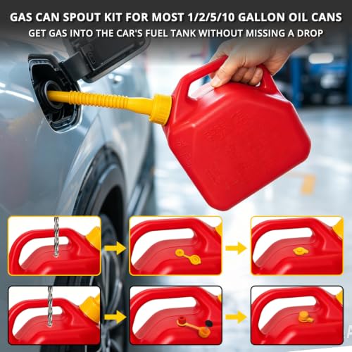 19Pcs Flexible Hose Funnel kit, Sturdy Plastic Automotive Funnel Set, Practical car Funnel Set, Versatile funnels for Automotive use for Oil, Coolant & Recessed Fillers