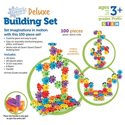 Learning Resources Official Gears Deluxe Building Set - style: 100 Piece Set