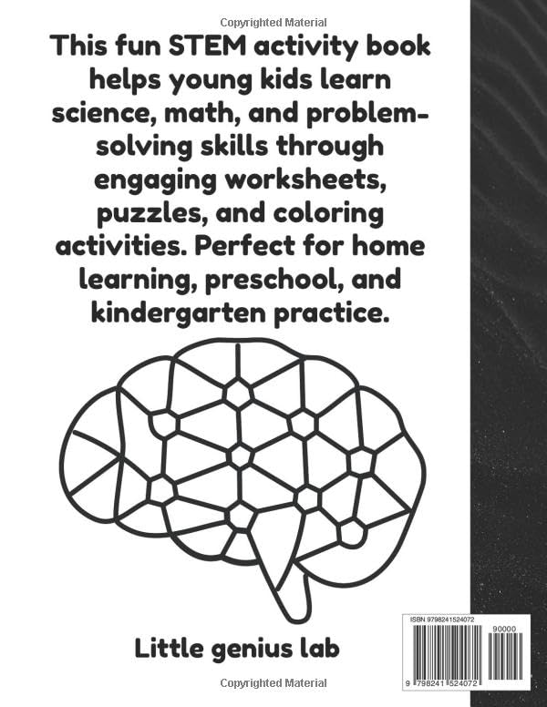 STEM activity book for kids: 50 Fun worksheets to Learn Science, Technology, Engineering and Math | Age 3-7