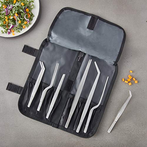 Mercer Culinary 8 Piece Precision Plus Plating Tongs Set - size: 8-Piece Precision Plus Plating Tongs Set