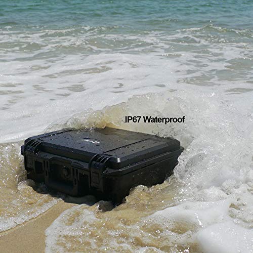Lykus HC-3810 Waterproof Hard Case with Foam, Inner Size 14.33*10.24*4.53in - color: Black, size: HC-3810