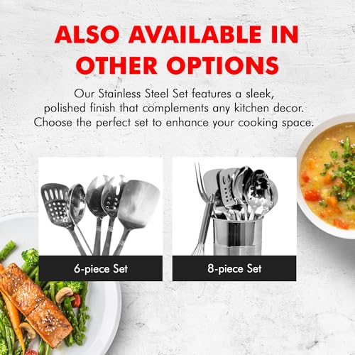 Chef Craft Select Kitchen Tool and Utensil Set, 6 Piece Set, Stainless Steel - style: Set