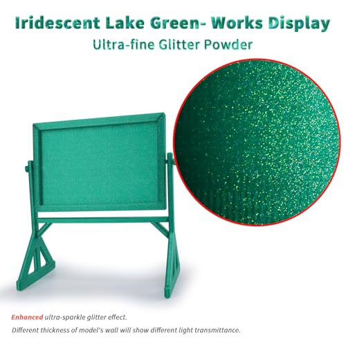 ZIRO 3D Printing Filament, 1.75mm Twinkle Effect 1KG Spool, Lake Green - color: Lake Green