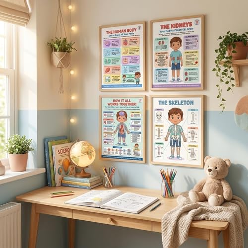 JELLY BEAN GENIUS Circulatory System Poster – Laminated Dry-Erase Human Anatomy Chart for Classroom & Homeschool | Heart Science Wall Poster 8.5x11 - color: Circulatory System