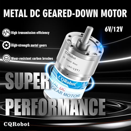 CQRobot 70:1 Metal DC Gearmotor 37Dx54.8L mm 6V / 12V with MNT Bracket - size: 70:1