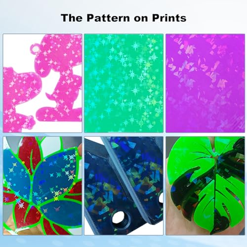 IdeaFormer Holographic Smooth P2S P1S X2D Build Plate for Bambu Lab X2D/X1/X1C/X1E/P1P/P1S/P2S/A1, Flexible Galaxy PEY+Rainbow Confetti PEF Print Bed Plate 257x257mm for Bambu 3D Printers Build Plate - color: Rainbow Confetti Pef+galaxy Pey