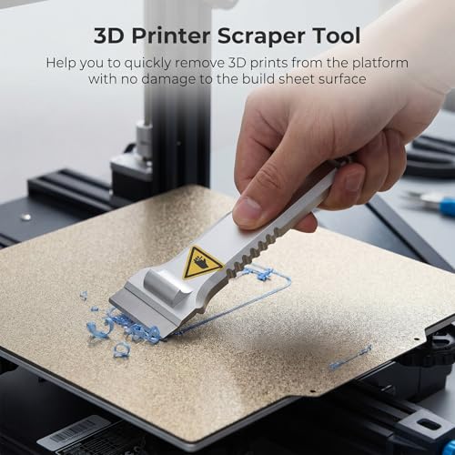 Immdinogo 3D Printer Scraper Tool Kit Compatible with BambuLab X1/P1/H2/AD5M/AD5X/S1C/K1 Build Plate: Magntic Quick-Change Design Metal Handle Scrapper with Steel Blades for Easy Model Removal