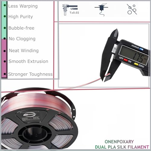 Dual Color Silk PLA 6KG 1.75mm 3D Printer Filament Bundles 6D-1 - color: Pla-(1kg*6 Dual Shiny Bluegreen+bluesilver+whiterose+silverred+blackred+blackrose)