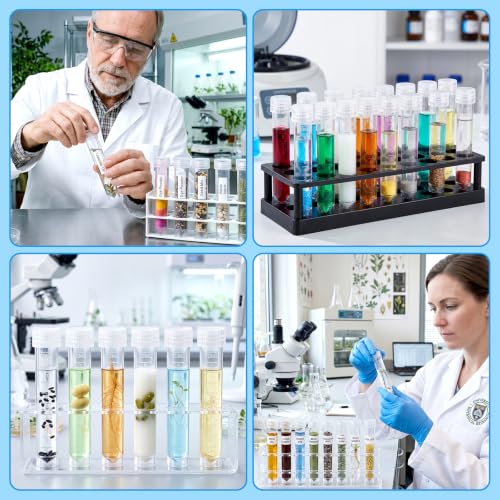 Twdrer 50 Pcs 10ml Plastic Graduated Vials - size: 10ml