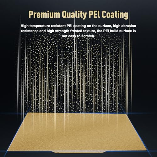 250x250mm Double Sided Textured PEI Build Plate for Ankermake M5/QIDI Q1 Pro, Flexible Spring Steel Magnetic Heated Bed, 300°C Heat Resistant 3D Printer Platform for PLA/PETG/ABS/TPU - size: QD 250*250mm