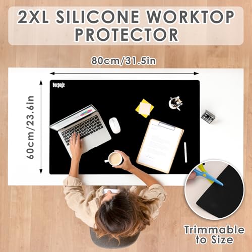 31.5" x 23.6" Extra Large Silicone Mat for Resin Casting, Epoxy and Crafts - color: Black