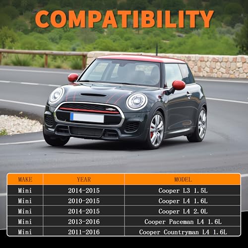 Serpentine Belt Tensioner Idler Friction Wheel & Water Pump Pulley Fit for 2007-2016 Mini Cooper, Cooper Paceman, Cooper Countryman 1.6L 2.0L L4/1.5L L3, Replace 11287598833 11517545958