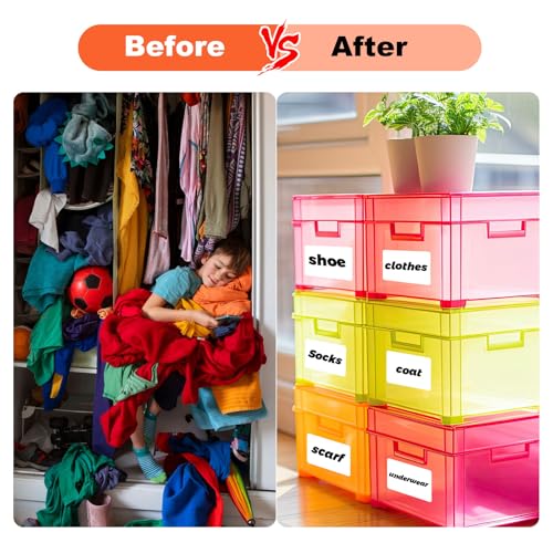 160 Pcs 4x6 Removable Storage Bin Labels, Blank Organizing Stickers - color: White