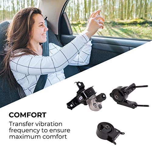 Compatible with 2000-2005 Toyota Echo 2004-2006 Scion xA xB 1.5L Auto Transmission Engine Motor Mount Set Kit A7288 A7228 A7260