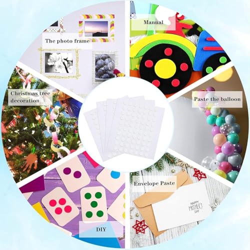 JANYUN 6 mm Sticky Dots,140 Pcs Round Putty Clear Tape for DIY Crafts - size: 6mm Round 140pcs