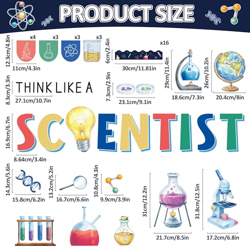 Science Bulletin Board Decorations Science Classroom Decor Decorations Classroom Scientist Laboratory Cut Outs for Home Wall Door Back to School Teacher Supplies