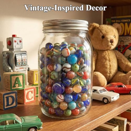 SallyFashion 85 PCS Galaxy Marbles Bulk, Assorted Size Glass Marbles