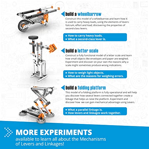 Engino STEM Toys, 16 Models in 1, Mechanics Levers & Linkages, Construction Toys for Kids 9+, Educational Kit, Gift for Boys & Girls, Fun Kids Activities, Engineering Kit - style: Mechanics Levers & Linkages