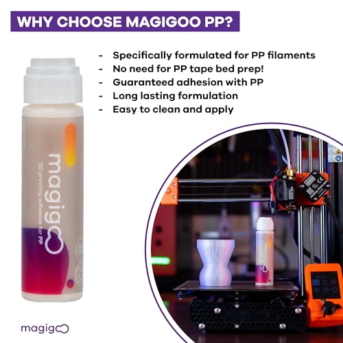 Magigoo 3D Printer Bed Plate Adhesive Glue for Polypropylene Filament, 50mL - style: PP - Polypropylene