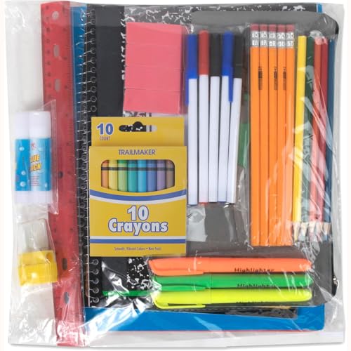 Trail maker School Supplies Kit 45 Piece Grades K-12