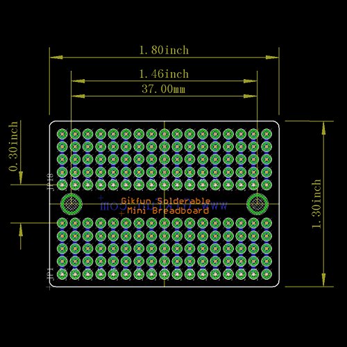 Gikfun Mini Solder-able Breadboard Gold Plated Finish Proto Board PCB for Arduino Electronic DIY (Pack of 5PCS) GK1009