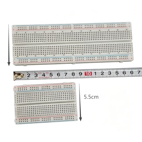 Solderless Breadboard 2 Pcs 830 Tie Points, 2 Pcs 400 Tie Points, 130 Pcs Flexible Breadboard Jumper Wires