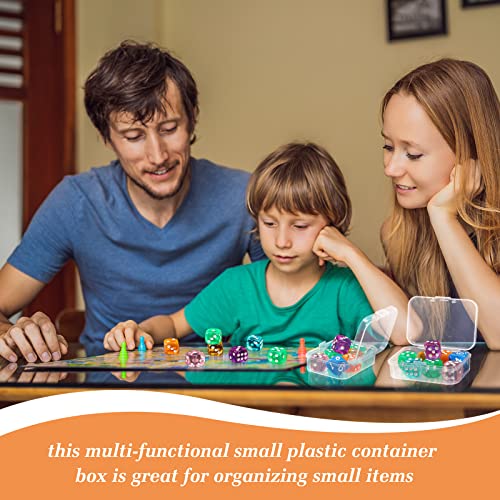 SATINIOR 48 Packs Clear Small Plastic Containers Transparent Storage Box with Hinged Lid for Small Items Crafts Jewelry (2.52 x 1.73 x 0.79 Inches) (CH-SATINIOR-423619) - size: 2.52 x 1.73 x 0.79 in